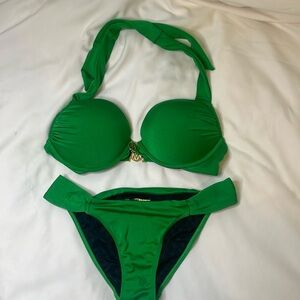 VS emerald green bathing suit set
